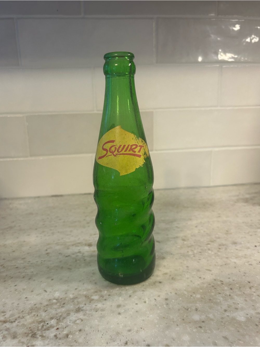 Rare Vintage Antique Soda Pop Glass Bottle Squirt Never an After Thirst Spiral